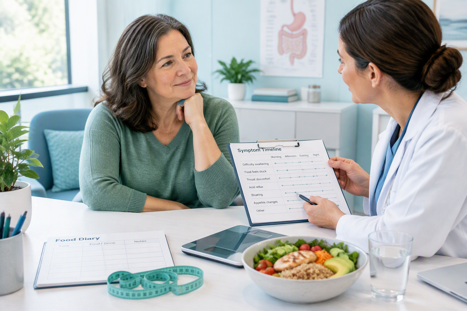 Swallowing problems, unexplained weight loss, and digestive warning signs needing evaluation